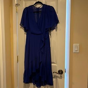 Calvin Klein, midi dress with soft ruffles, perfect for wedding or special event